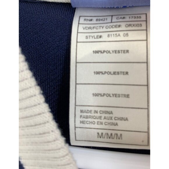 Mens Reebok NFL Team Apparel New England Patriots Jacket M Blue Track Fleece - Picture 4 of 10